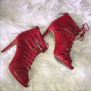 Red Vince Camuto heels